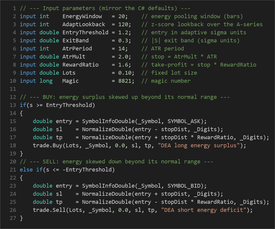 directional energy asymmetry MT5 EA — MQL5 source code