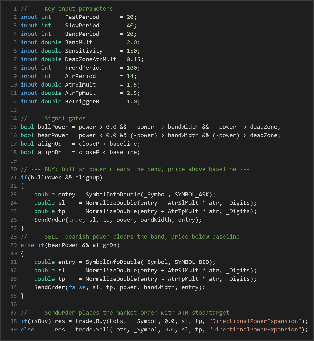 Directional Power Expansion MT5 EA — MQL5 source code