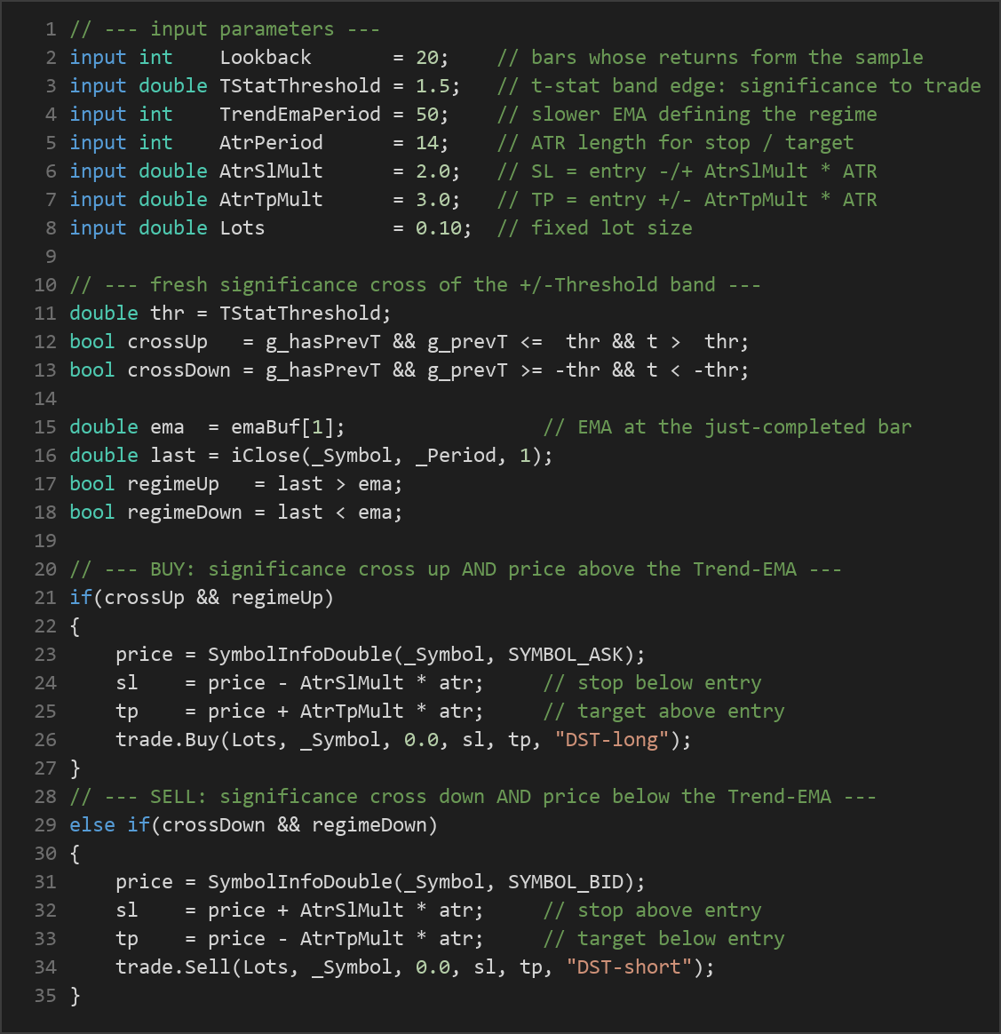 drift significance trend MT5 EA — MQL5 source code
