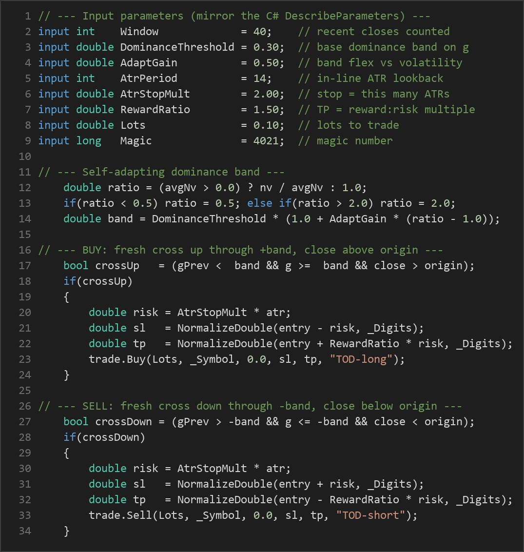 temporal occupancy drift MT5 EA — MQL5 source code